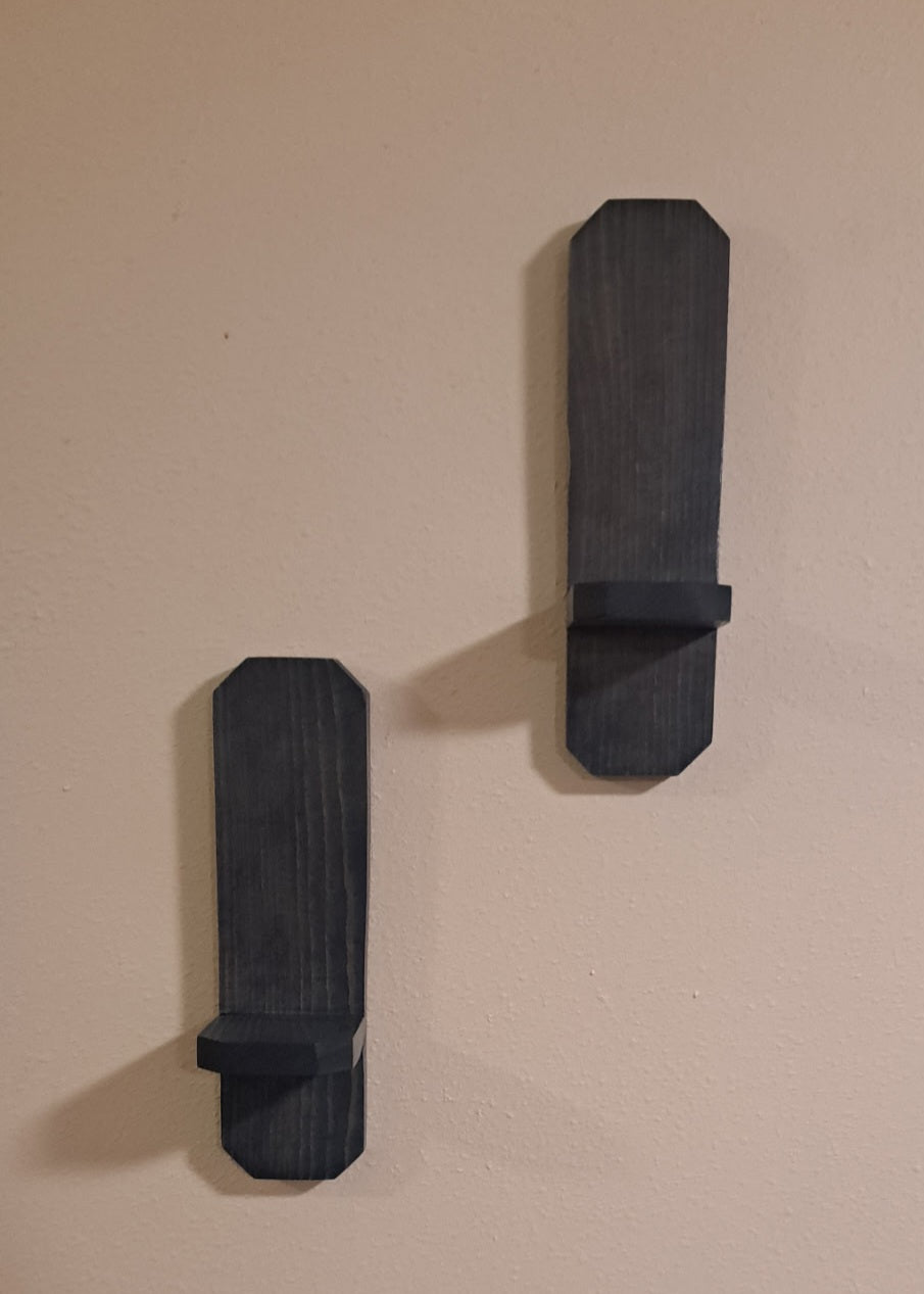 Rustic Wooden Wall Sconce, Handmade Farmhouse Candle Holder,| Primitive Country Wall Décor