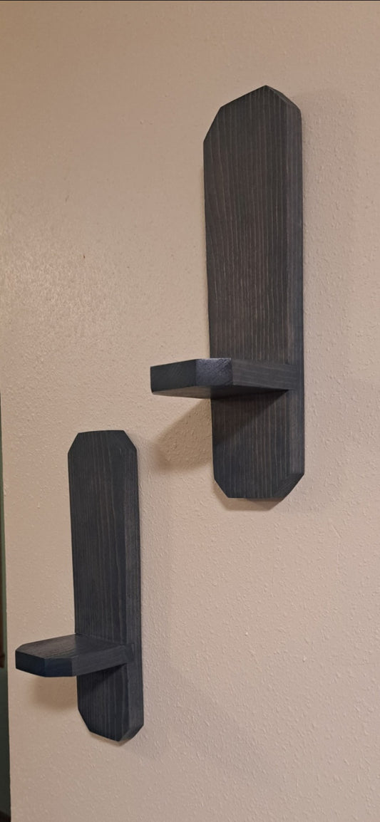 Rustic Wooden Wall Sconce, Handmade Farmhouse Candle Holder,| Primitive Country Wall Décor