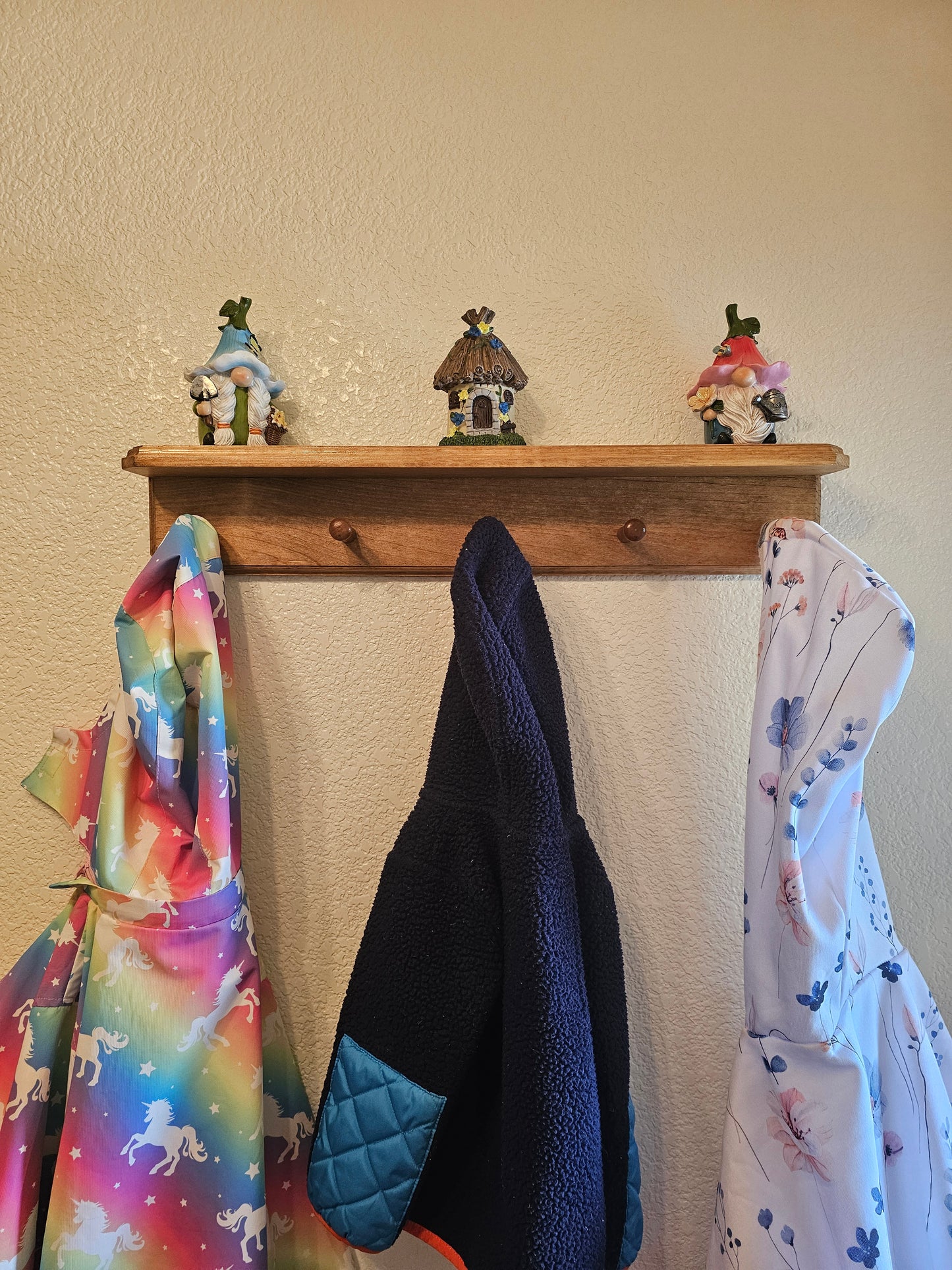 Handmade Pine Coat Rack with Shelf – Rustic Farmhouse Wall Organizer, Wooden Peg Rack for Entryway or Bedroom