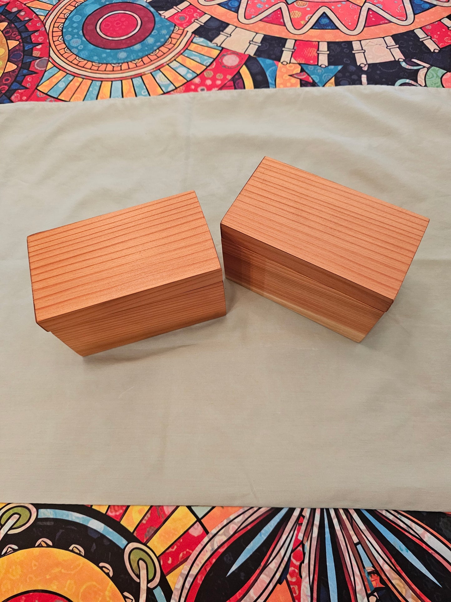 Handmade Redwood Recipe Box – Rustic Fall Kitchen Organizer for 4x6 Cards, Halloween & Thanksgiving Gift