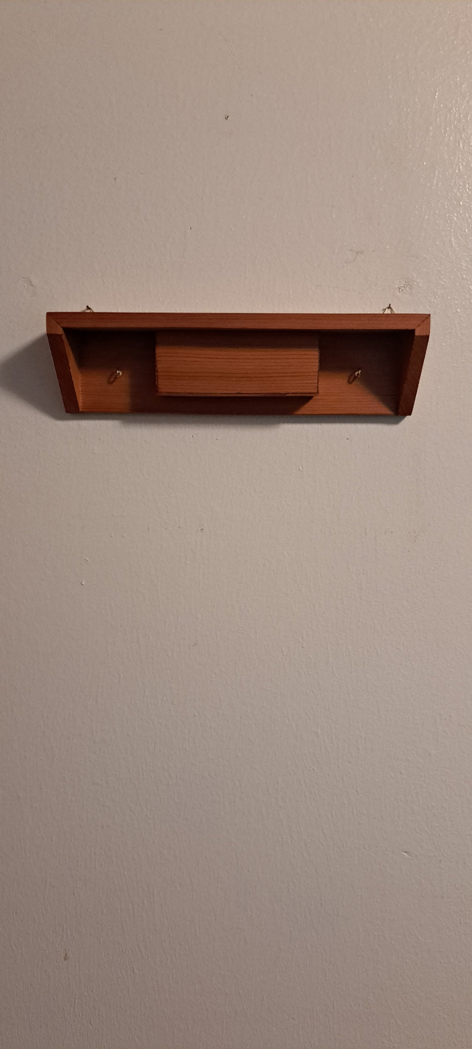 Handmade Wooden Magnetic Key Holder, Rustic Wall Organizer, Entryway Storage Rack for Keys